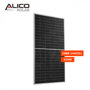 Alicosolar Mono 132 ημίστοιχα ηλιακά πάνελ διπλής όψης 470W 475w 480w 485w 490w κυψέλη 182mm 10BB