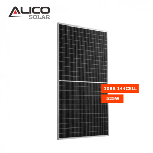 Alicosolar Mono 144 hafu masero Bifacial solar panels 515W 520w 525w 525w 530w 535w 182mm sero 10BB
