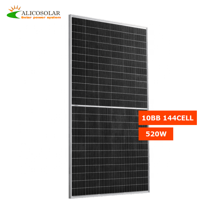Lowest Price for Panel Solar Fotovoltaico Monocristalino - Alicosolar Mono 144 half cells solar panels 515W 520w 525w 530w 535w 182mm cell 10BB   – Alicosolar