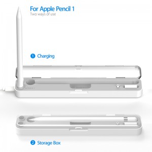 2-in-1 Wireless Charging Apple Pencil Box without battery