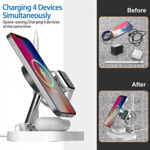 4-in-1 Foldable Wireless Charger Dock