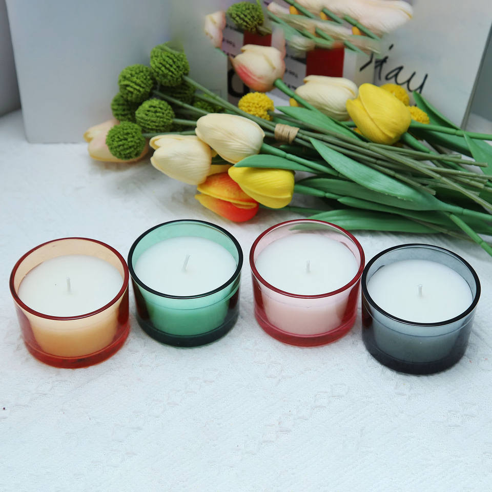 Aromatherapy Multi Color Glass Luxury Soy wax Scented Jar Candle For Wedding