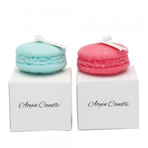 Wholesale Food Shape Soy Wax Scented Candles Colorful Macaron Candles For Gift and Home Decoration Birthday