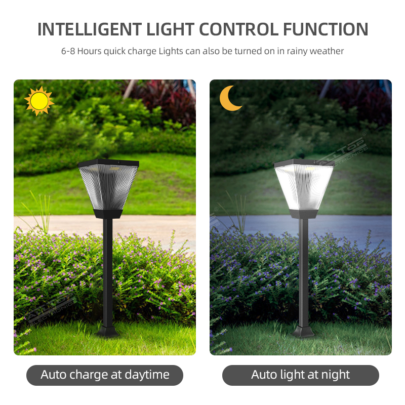 ALLTOP Pretty Unique 4W Square Solar Pathway Light Outdoor Waterproof LED Solar Cube Home And Garden Light