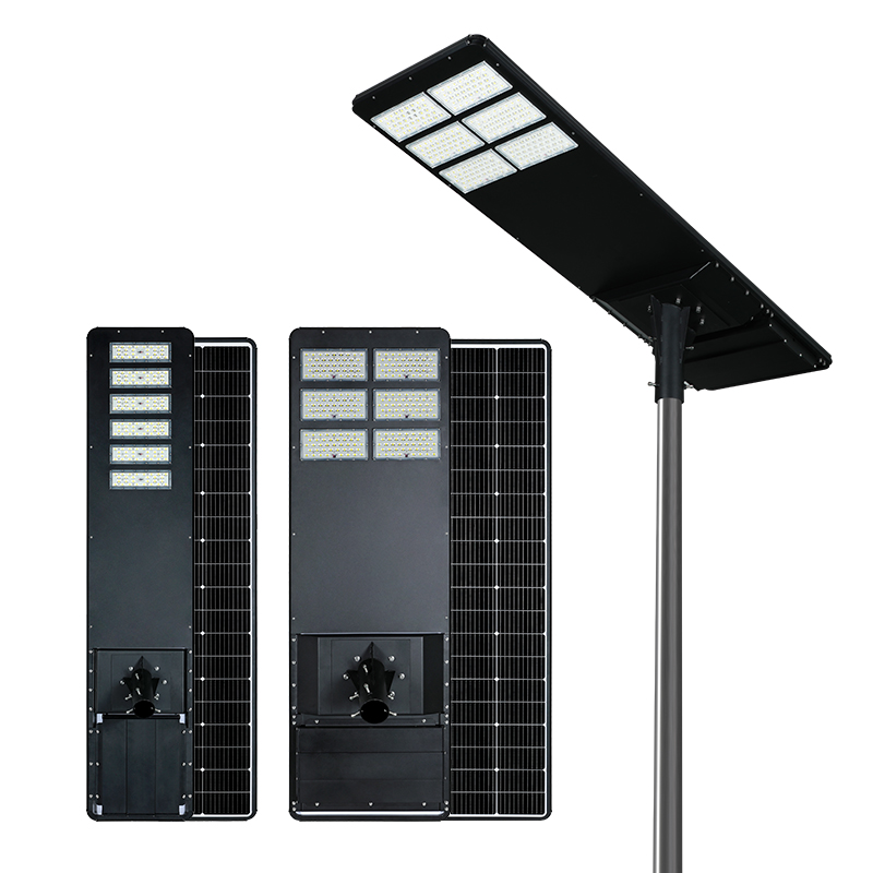 Black Ip65 Outdoor Waterproof Smd 400w 600w Aluminum Integrated All In One Led Solar Street Light