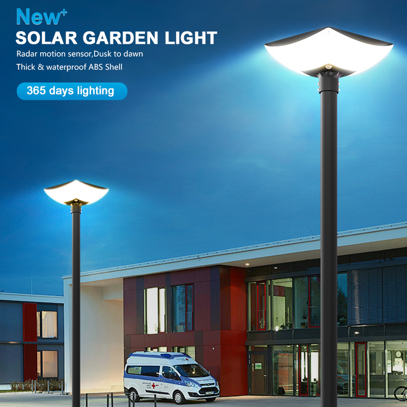 60W Outdoor Large Decorative Solar Bollard Garden Lights Ip65