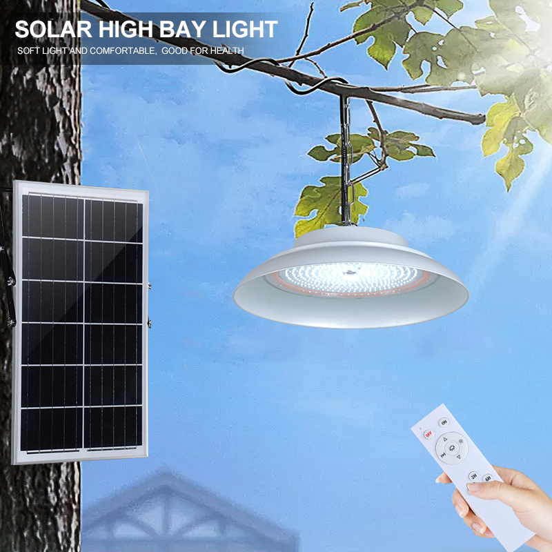 ALLTOP 2022 30w Warehous Fixture Pendant Lamp Powered Led Solar High Bay Light