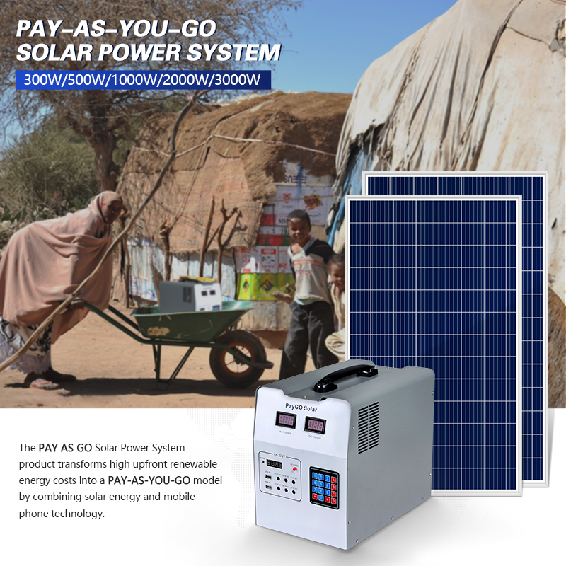 ALLTOP Pay As You Go Solar Battery Generator System 300W 500W 1000W 2000W 3000W Paygo Solar Power System