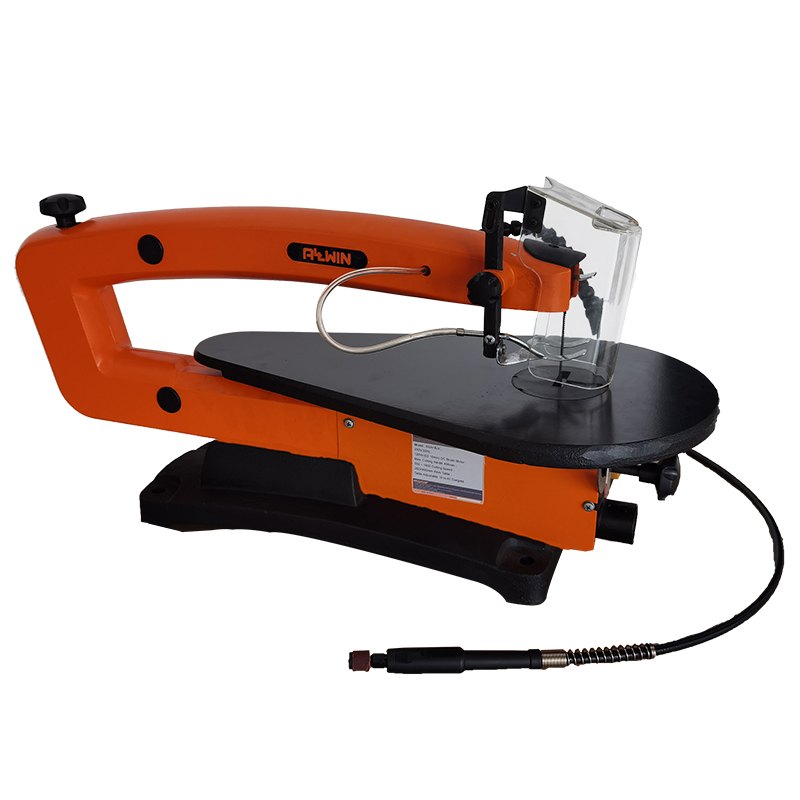 120W 18″(456mm) variable speed woodworking scroll saw with PTO rotary shaft Featured Image