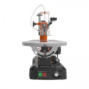 New arrival CE certified 406mm variable speed scroll saw with both left / right table bevel & cutting edge belt sanding