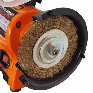 250W CE approved 150mm bench grinder with wire brush wheel and wheel dresser