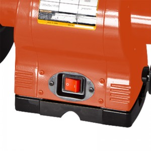 CE certified 370W powered 200mm electric bench grinder with flexible working light