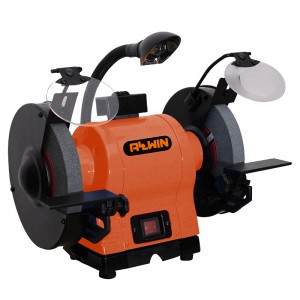 750W Induction Motor Powered 250mm electric bench grinder with flexible working light & wheel dressing tool