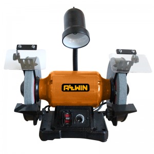 6 inch variable speed bench grinder with industrial lamp