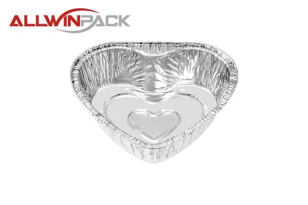 Low MOQ for Aluminum Food Trays With Lids - Heart Foil Container HT520 – Jiahua