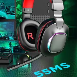 Latest Low Latency Invisible Boom Microphone Over Ear Bluetooth Gaming Headset & Headphones