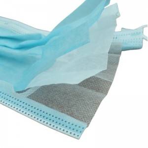 3ply Blue Disposable Non Woven Filter Fabric Earloop Medical Surgical Face Mask