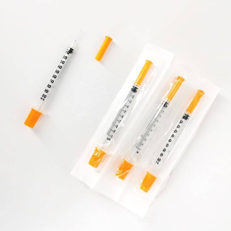Disposable Orange Cap Insulin Syringe with Needle - China Insulin Syringe, Insulin  Syringes