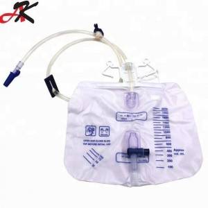 Sodium Chloride Drip Bag Manufacturer –  Medical sterile 2000ml with T valve Drainage Bag – Alps Medical