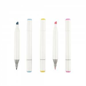 Muti-Color bright dual tips Water-based permanent marker pen set