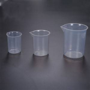 High quality lab disposable plastic 125ml 200ml measuring cup