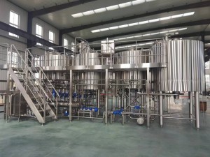 ပမာဏကြီးမားသော Microbrewery အတွက် Fully Automatic Brewery System (HMI)