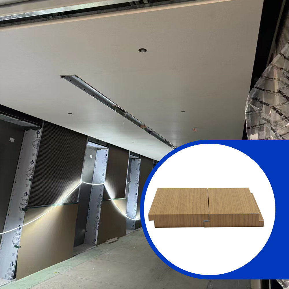 Wood Grain Interior Wall Panel PVDF Coated Aluminium Honeycomb Sandwich Composite Board