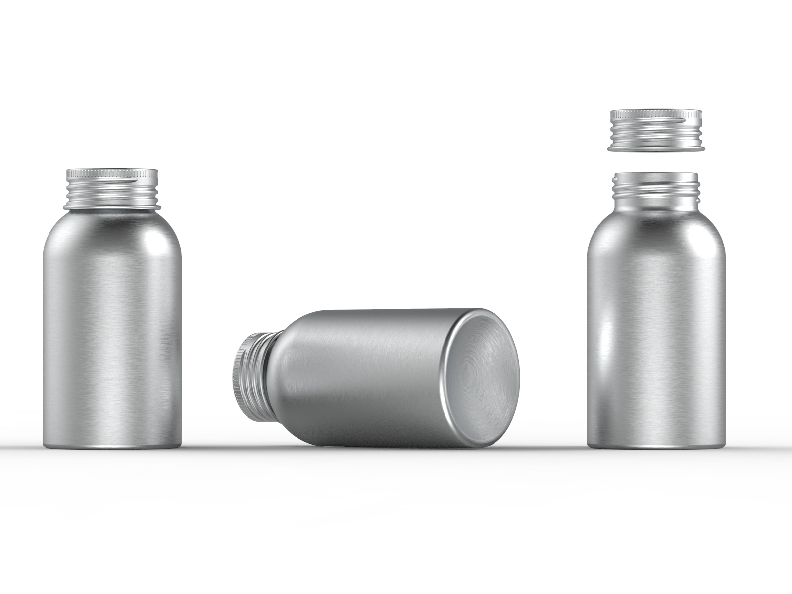 Wide mouth aluminium pill bottles capsuale containers manufacturer
