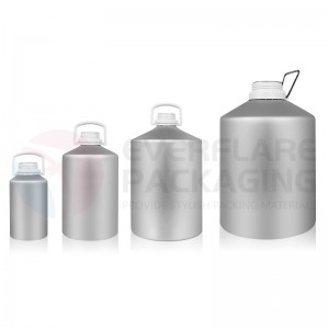 China wholesale Aluminium Beverage Cups Manufacturer –  Leak proof Big Aluminum Bottles for aromatic chemicals – EVERFLARE PACKAGING