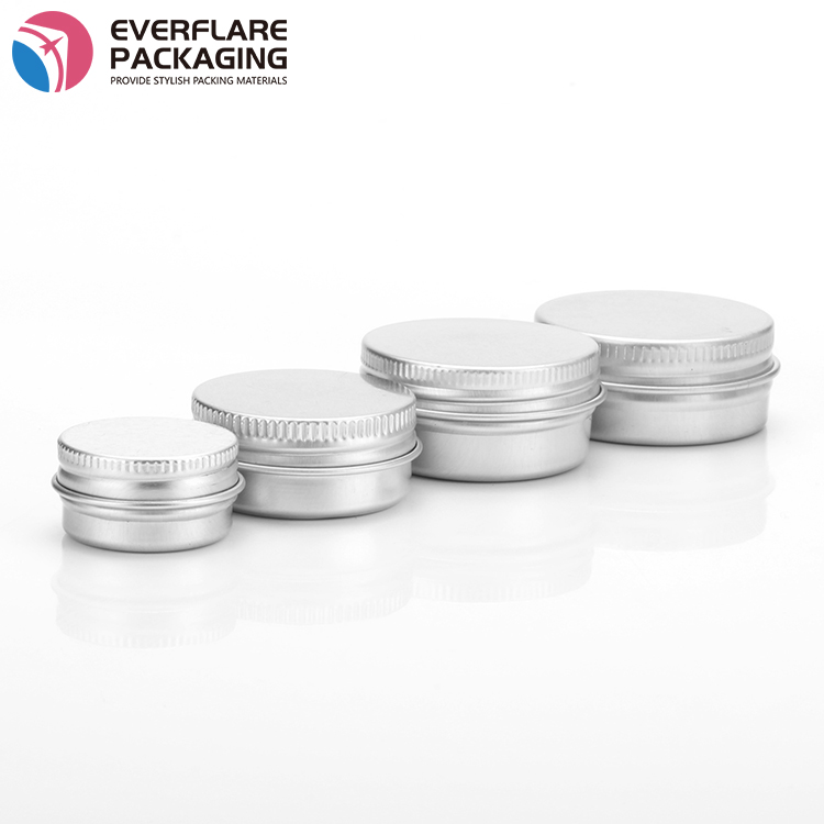 OEM High Quality 150ml Cosmetic Round Aluminium Jars Manufacturer –   Aluminium Screw Top Aluminium Tin Container – EVERFLARE PACKAGING