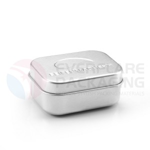 China wholesale 100ml Aluminium Jar Products –  New arrival rectangle aluminium soap box with drainer – EVERFLARE PACKAGING