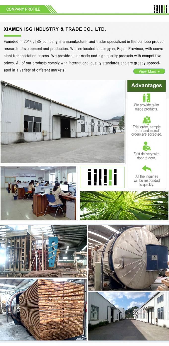 Indoor Hardwood Floor Panels 100% Natural Bamboo Material 1220kg/M³ Density 8