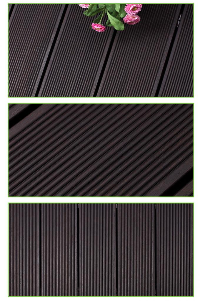 Custom Real Wooden Bamboo Deck Tiles 1220 Kg/M³ Density 18mm Thickness 3
