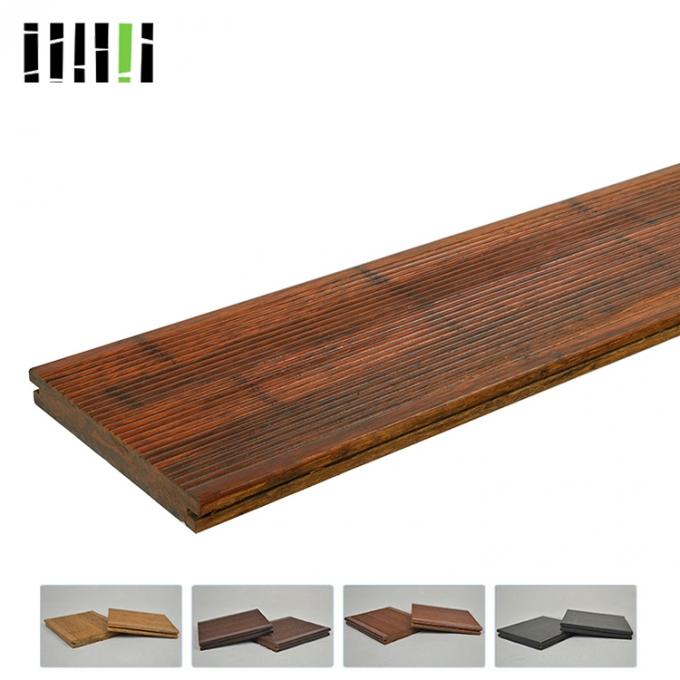 100% Natural Bamboo Deck Tiles Flooring With Charcoal Surface Treatment 1