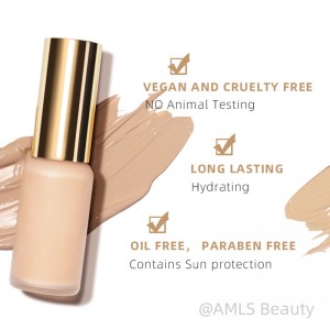 OEM face foundation makeup liquid wholesale custom private label vegan foundation cosmetic