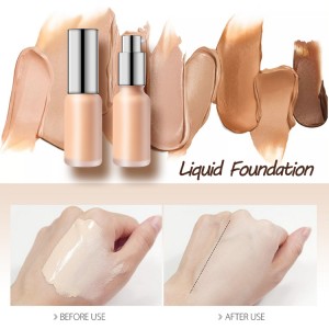 OEM face foundation makeup liquid wholesale custom private label vegan foundation cosmetic