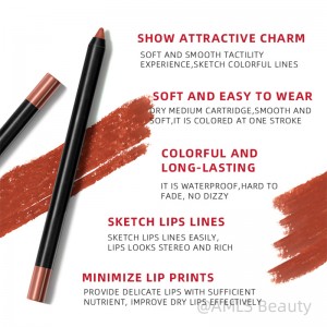 Lip liner private label cruelty free custom logo velvet creamy lip liner pen oem lip liner lip pencil