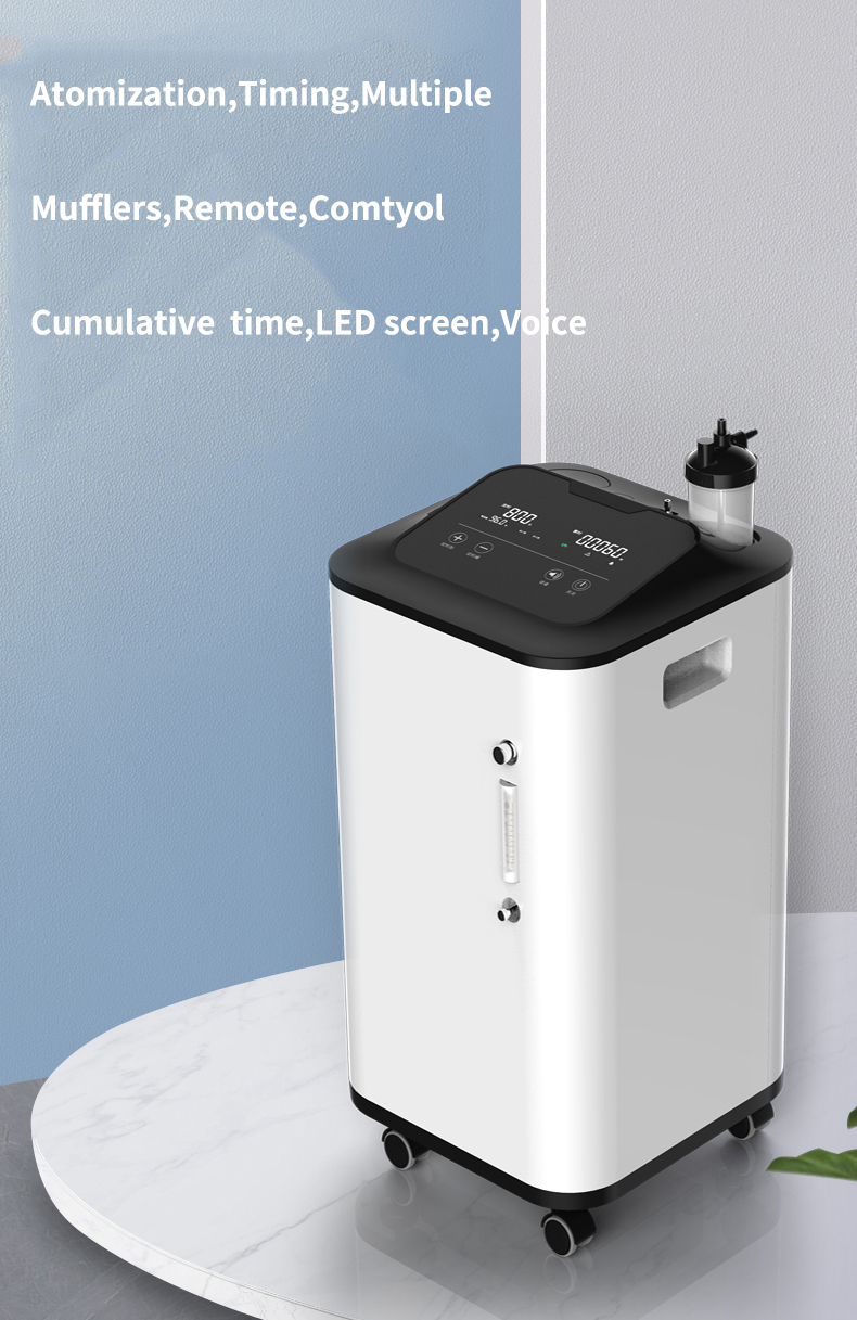10L Medical 95% High Purity Oxygen Concentrator CE Certification with big LED screen (3)