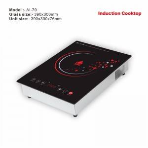 Well-designed Vertical Induction Cooker with Ceramic Glass and Slim Body