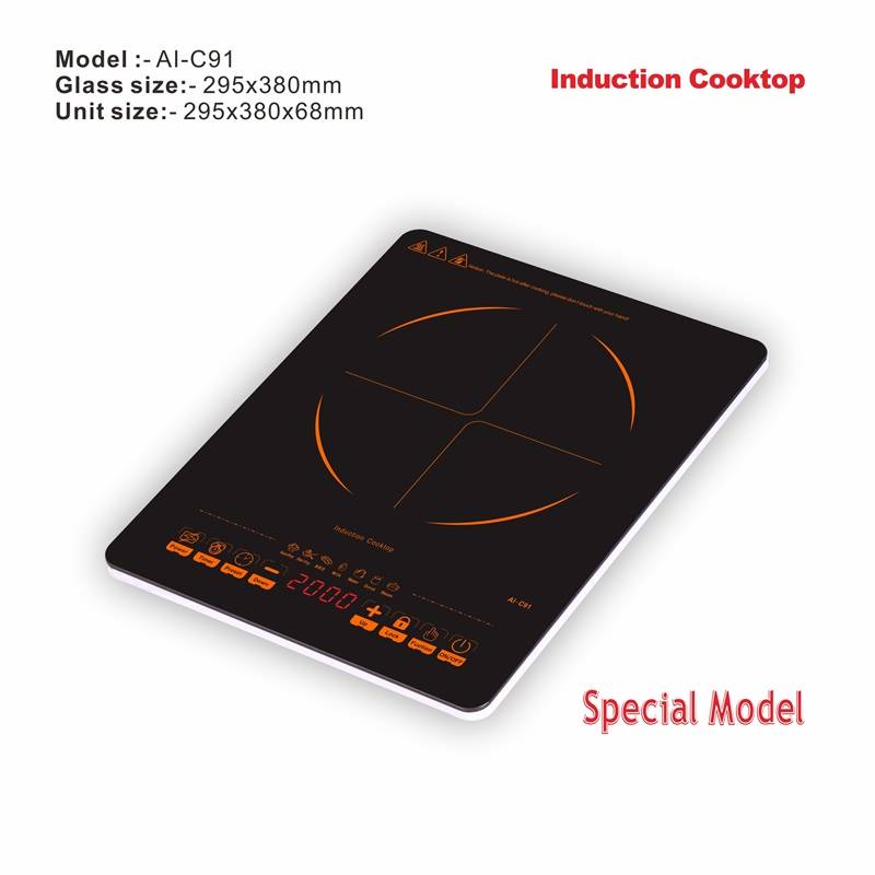 Amor induction cooker AI-C91 good quality Skin touch with knob unpolished 220V burner for Vietnam market Featured Image