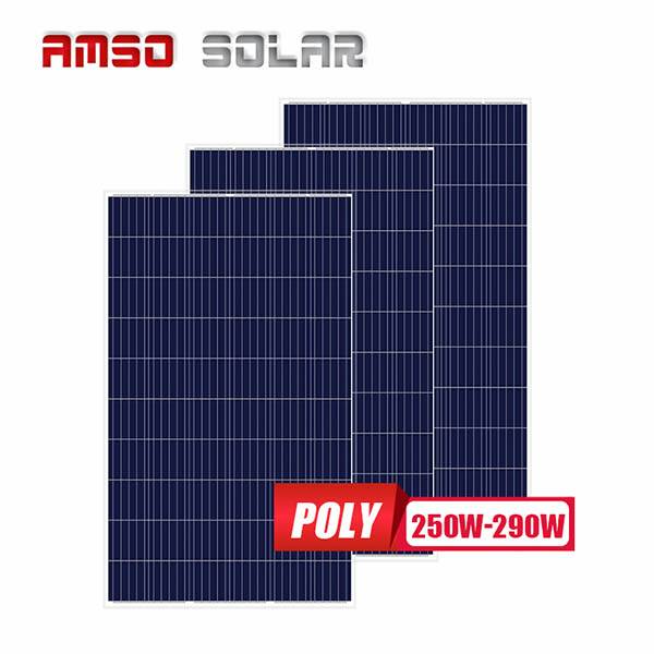 Chinese Professional Complete Solar Panel System - 60 cells standard size poly blue solar panels 260w270w280w290w  – Amso