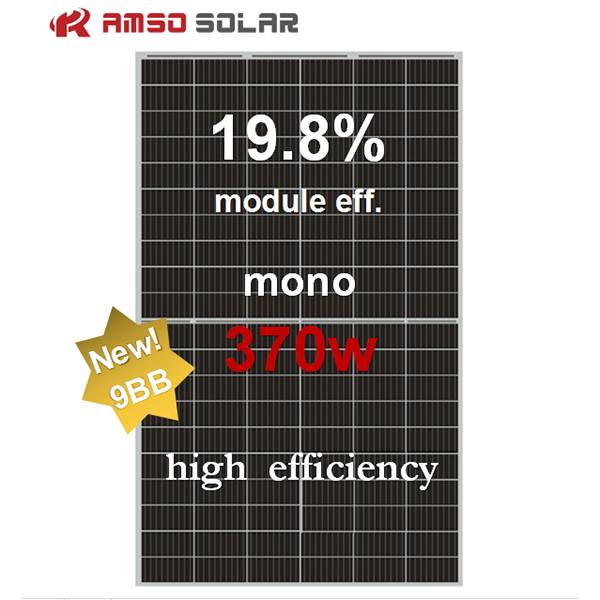 Original Factory 12 Volt Solar Panels - 9BB 120 half cells mono solar panel 370w – Amso