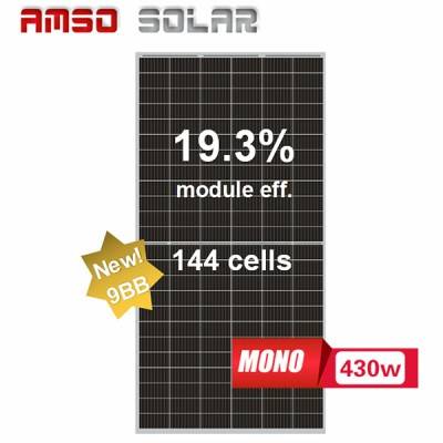 Good Wholesale Vendors Black Mono Solar Panels - 9BB 144 half cells solar panels mono 430w – Amso