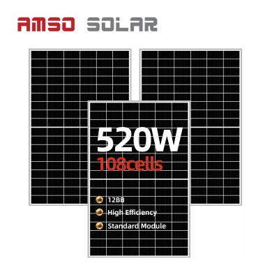 High efficiency good monocrystalline 520w 525w 530w 535w 540w 545w 108 cell half cell solar panel with 210mm solar cell