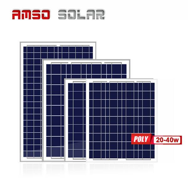 Well-designed 500w 96 Cells Solar Panel - Small size poly solar panels 20w25w30w40w – Amso