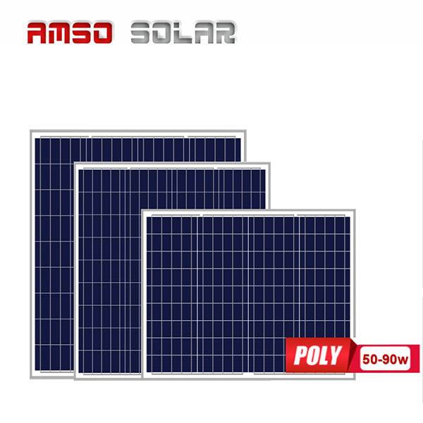 Reasonable price 60w Solar Panel - Small size customized poly solar panels 50w65w80w90w – Amso