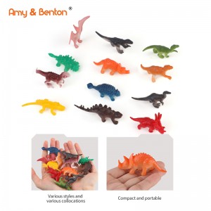 12 Pack 2 inch Mini Dinosaur Figure Toys, Plastic Dinosaur Toy Set for Kids Toddler Birthday Cake Topper, Christmas Easter Valentines Day Gifts