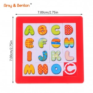 Slide Number Puzzle Slide English Alphabet Puzzle Toy Slide Brain Teaser Puzzle Game Intelligence Development Toys Educational Puzzle Toys for Kids