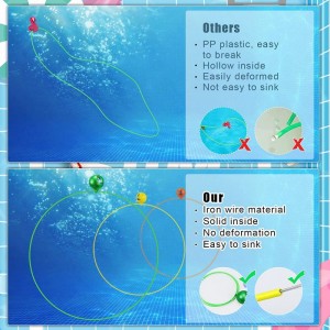25 PCS Swim Through Rings for Pool, Pool Toys Games Diving Toys for Kids,Underwater Swimming Pool Accessories for Kids Teens