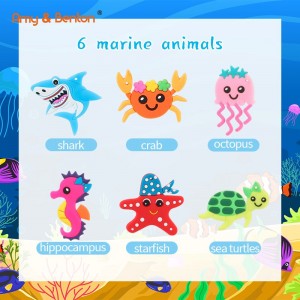 Sea Animals Keychains – Ocean Animals Keychains party favor for Kids Sea Birthday Party Supplies Classroom Rewards Carnival Prizes Set Gifts for Kids Boys Girls